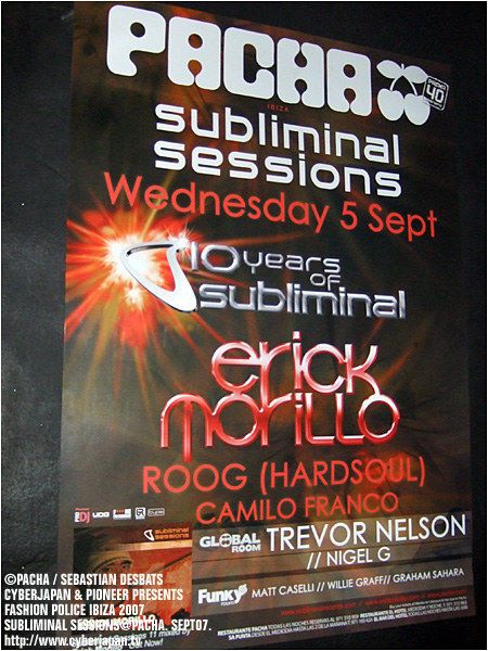 CYBERJAPAN IBIZA 2007 SPECIAL SUBLIMINAL SESSIONS with ERICK MORILLO &amp; HARDSOUL